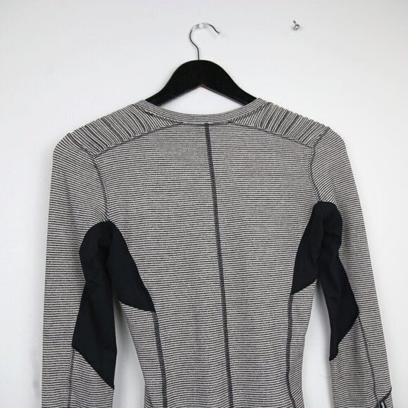 LULULEMON Star Runner Long Sleeve in Tonka Stripe Cashew / Heathered Black - Picture 8 of 9